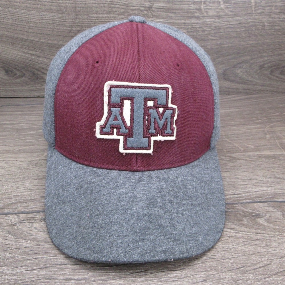 Texas A&M Aggies Hat Cap Mens Strap Back Grey Maroon NCAA College Football